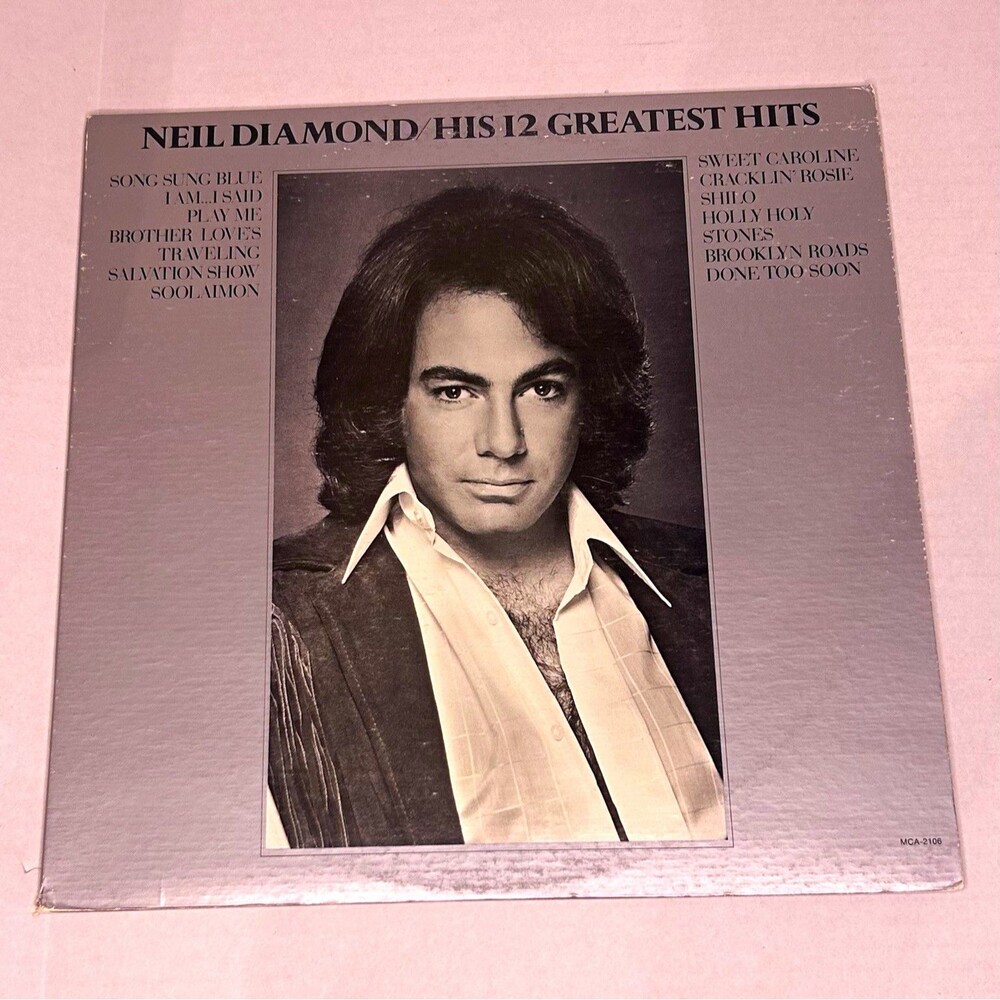 Neil Diamond His 12 Greatest Hits Vinyl LP Record Album 1974 Vintage Tested